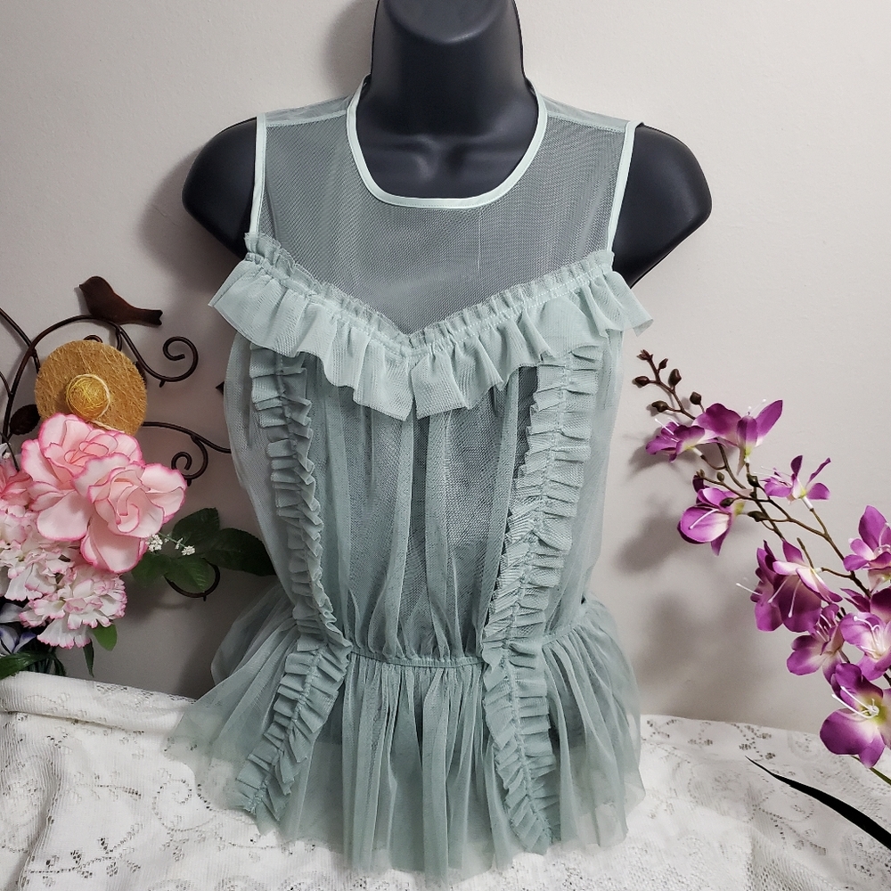 Mesh Top with frill details - Picture 2 of 4